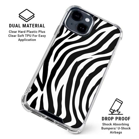 Zebra Print iPhone 15 Clear Case