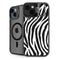 Zebra Print iPhone 15 Plus Kickstand Case