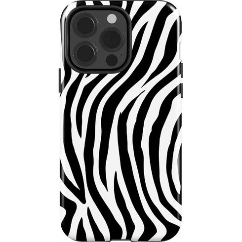 Zebra Print iPhone 15 Pro Impact Case