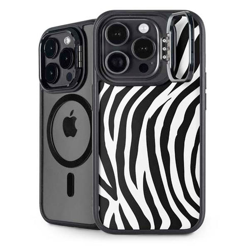 Zebra Print iPhone 15 Pro Max Kickstand Case