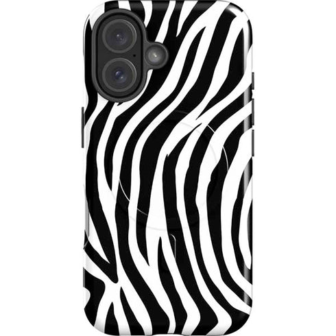 Zebra Print iPhone 16 Magsafe Impact Case