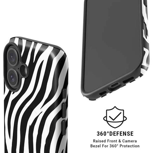 Zebra Print iPhone 16 Magsafe Impact Case