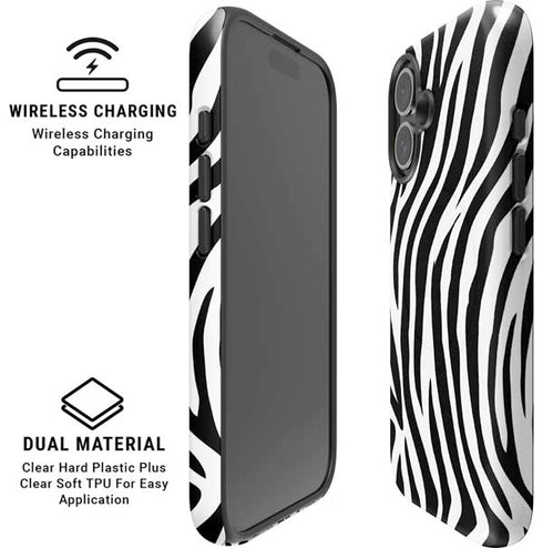 Zebra Print iPhone 16 Magsafe Impact Case