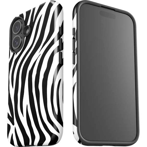 Zebra Print iPhone 16 Plus Impact Case