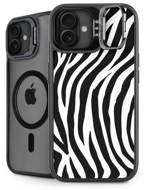 Zebra Print iPhone 16 Plus Kickstand Case