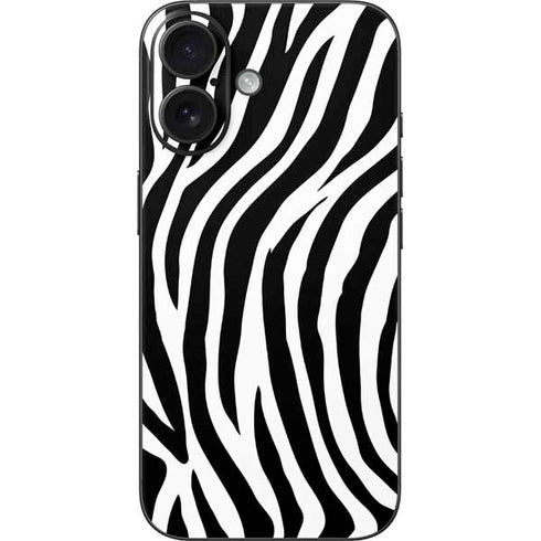 Zebra Print iPhone 16 Skin
