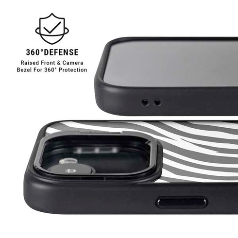 Zebra Print iPhone 16e Kickstand Case