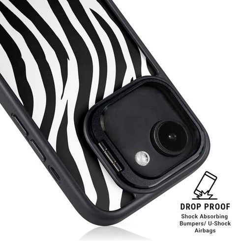 Zebra Print iPhone 16e Kickstand Case
