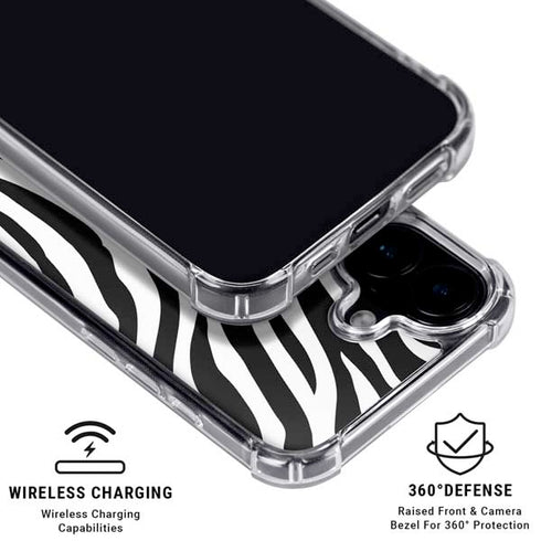 Zebra Print iPhone 17 Clear Case
