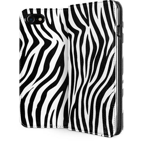 Zebra Print iPhone SE (2nd & 3rd Gen) Folio Case