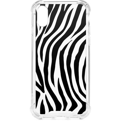 Zebra Print iPhone XS Clear Case