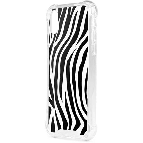Zebra Print iPhone XS Clear Case