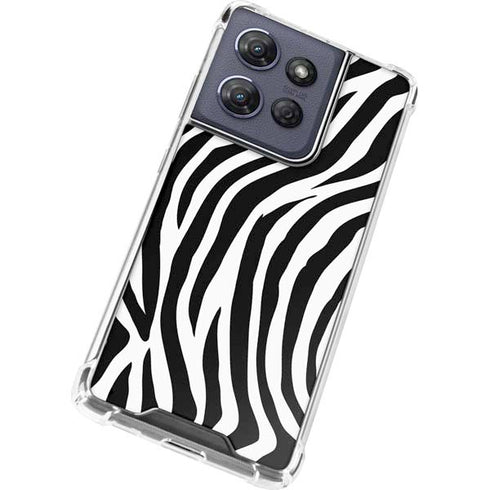 Zebra Print Moto G 5G (2025) Clear Case