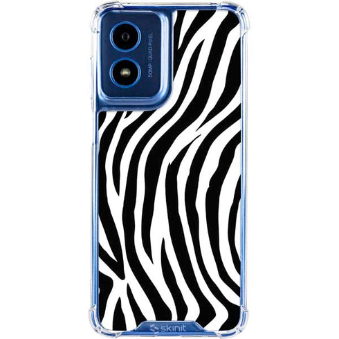 Zebra Print Moto G 5G (2024) Clear Case