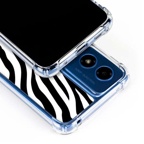 Zebra Print Moto G 5G (2024) Clear Case