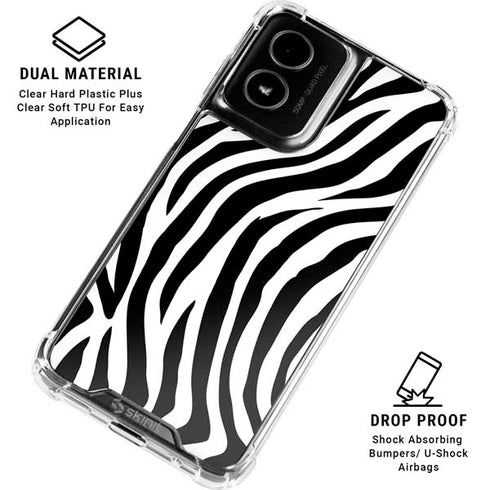 Zebra Print Moto G Power 5G (2024) Clear Case
