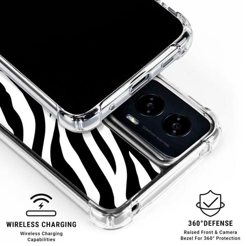 Zebra Print Moto G Power 5G (2024) Clear Case