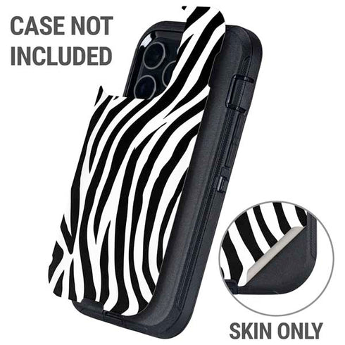 Zebra Print Otterbox Defender iPhone Skin
