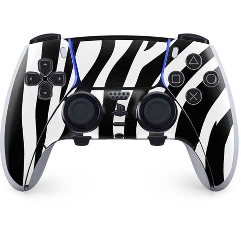 Zebra Print PS5 DualSense Edge Pro Controller Skin