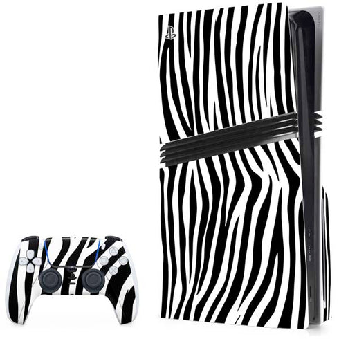 Zebra Print PS5 Pro Disk Bundle Skin