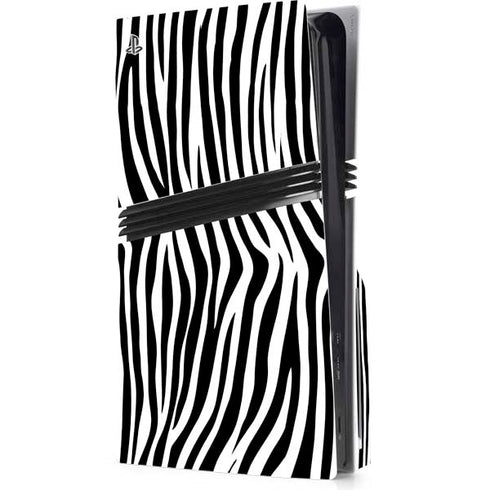Zebra Print PS5 Pro Disk Console Skin