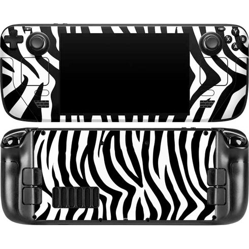 Zebra Print Steam Deck Handheld Gaming Computer OLED Skin