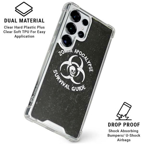 Zombie Apocalypse Survival Guide Galaxy S26 Ultra Clear Case