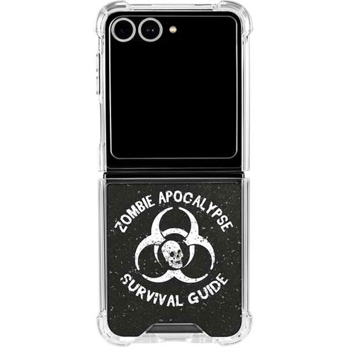 Zombie Apocalypse Survival Guide Galaxy Z Flip7 Clear Case