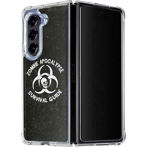 Zombie Apocalypse Survival Guide Galaxy Z Fold5 5G Clear Case