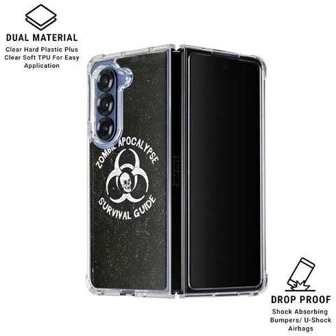 Zombie Apocalypse Survival Guide Galaxy Z Fold7 Clear Case