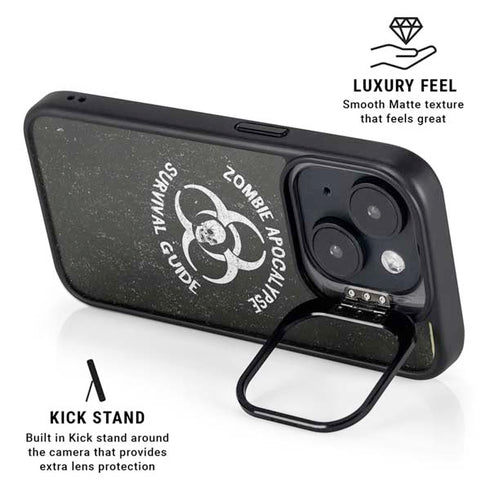 Zombie Apocalypse Survival Guide iPhone 14 Plus Kickstand Case