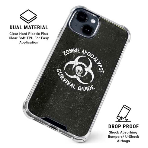 Zombie Apocalypse Survival Guide iPhone 15 Clear Case