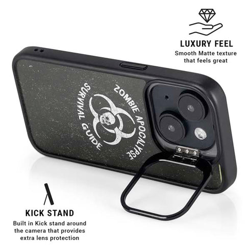 Zombie Apocalypse Survival Guide iPhone 15 Kickstand Case