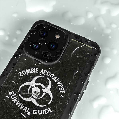 Zombie Apocalypse Survival Guide iPhone 15 Pro Waterproof Case