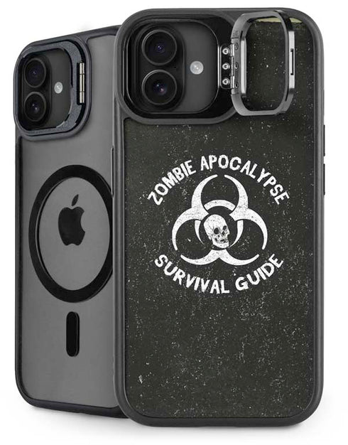 Zombie Apocalypse Survival Guide iPhone 16 Plus Kickstand Case