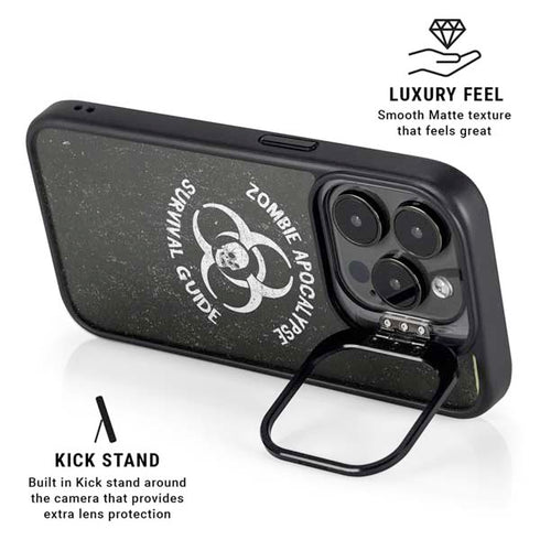 Zombie Apocalypse Survival Guide iPhone 16 Pro Max Kickstand Case