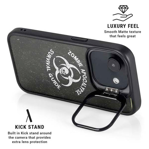 Zombie Apocalypse Survival Guide iPhone 16e Kickstand Case
