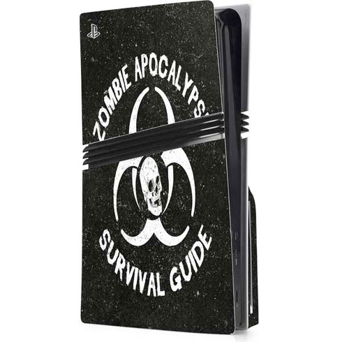 Zombie Apocalypse Survival Guide PS5 Pro Disk Console Skin