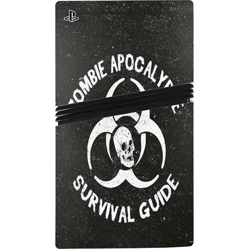 Zombie Apocalypse Survival Guide PS5 Pro Disk Console Skin