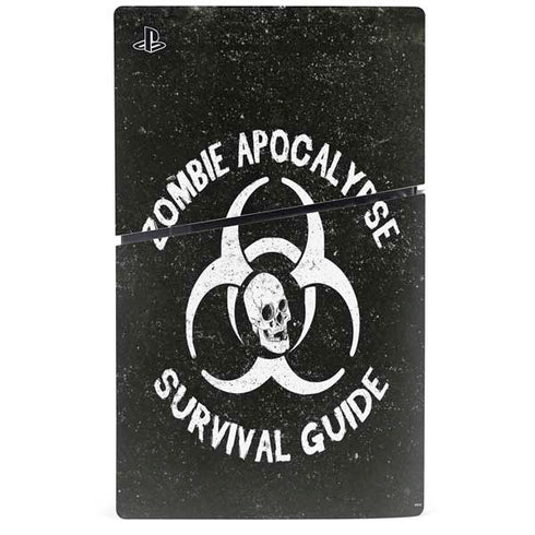 Zombie Apocalypse Survival Guide PS5 Slim Digital Edition Console Skin