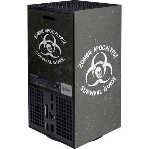 Zombie Apocalypse Survival Guide XBox Series X Digital Edition Console Skin