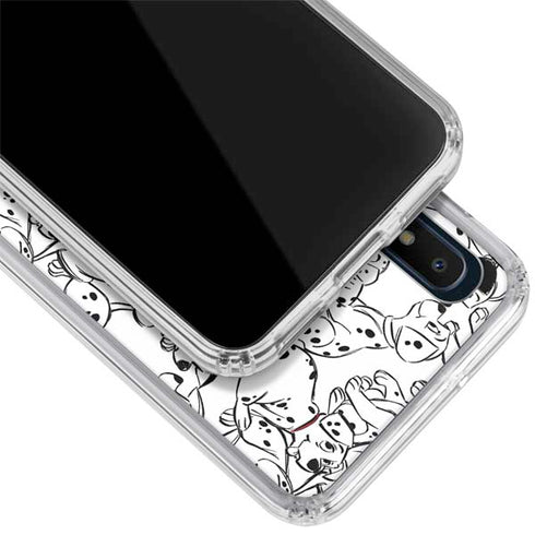 Disney 101 Dalmatians Pattern Galaxy A10e Clear Case