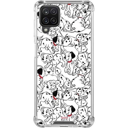 Disney 101 Dalmatians Pattern Galaxy A12 Clear Case