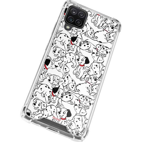 Disney 101 Dalmatians Pattern Galaxy A12 Clear Case