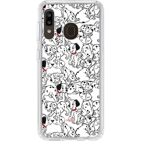 Disney 101 Dalmatians Pattern Galaxy A20 Clear Case