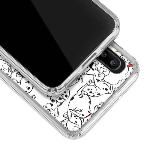 Disney 101 Dalmatians Pattern Galaxy A20 Clear Case