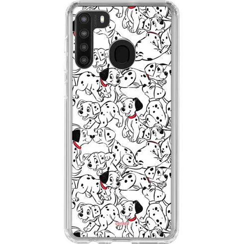 Disney 101 Dalmatians Pattern Galaxy A21 Clear Case