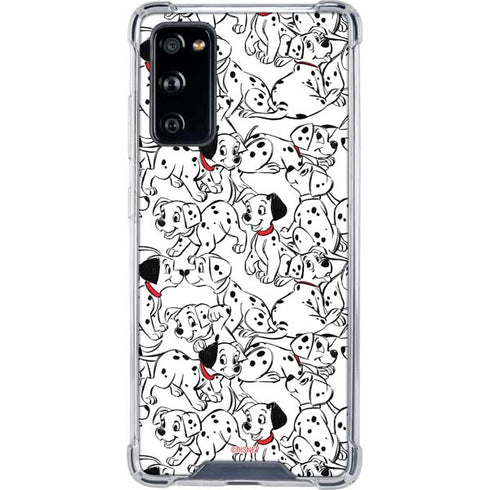 Disney 101 Dalmatians Pattern Galaxy S20 FE Clear Case