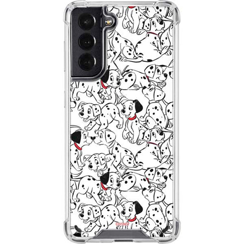 Disney 101 Dalmatians Pattern Galaxy S21 5G Clear Case
