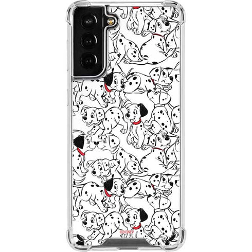 Disney 101 Dalmatians Pattern Galaxy S21 Plus 5G Clear Case